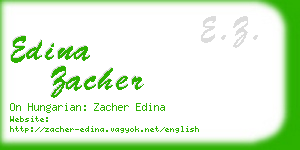 edina zacher business card